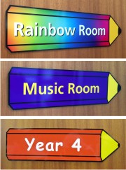 Pencil Shaped Classrooom Door Signs